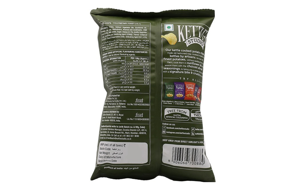 Kettle Studio Potato Chips, Sharp Jalapenos & Cheese Cream   Pack  47 grams